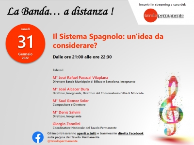 A &quot;LA BANDA... A DISTANZA !&quot; SI PARLA DEL &quot;SISTEMA SPAGNOLO: UN&#039;IDEA DA CONSIDERARE ?&quot;