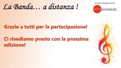 ANCORA GRAZIE PER L&#039;ACCOGLIENZA &quot;LA BANDA... A DISTANZA&quot;, ED ECCO L&#039;ELENCO DI TUTTE LE TRASMISSIONI !