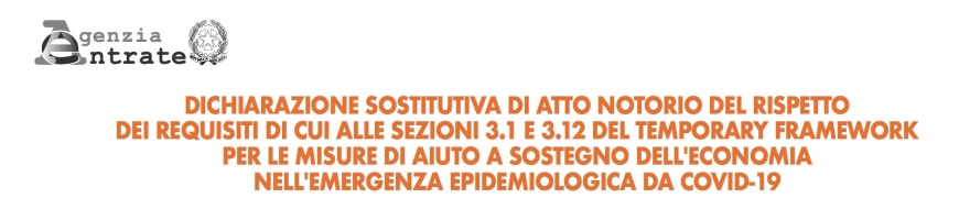 AGGIORNAMENTO 22/06/2022 - NON CI FACCIAMO MANCARE NULLA: ECCO UN ALTRO ADEMPIMENTO, L&#039;AUTOCERTIFICAZIONE PER CONTRIBUTI COVID !