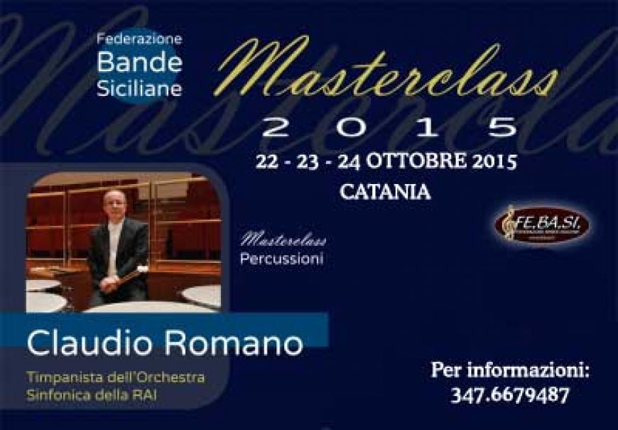 Masterclass di Percussione. Docente: CLAUDIO ROMANO