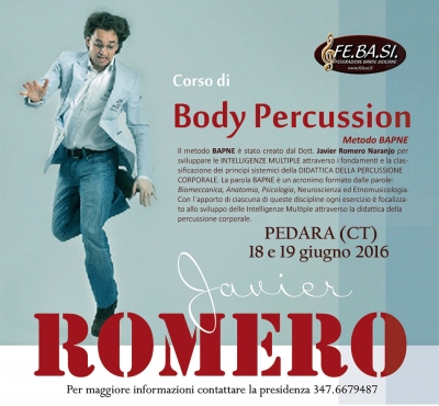 Corso di Body Percussion - docente Javier ROMERO