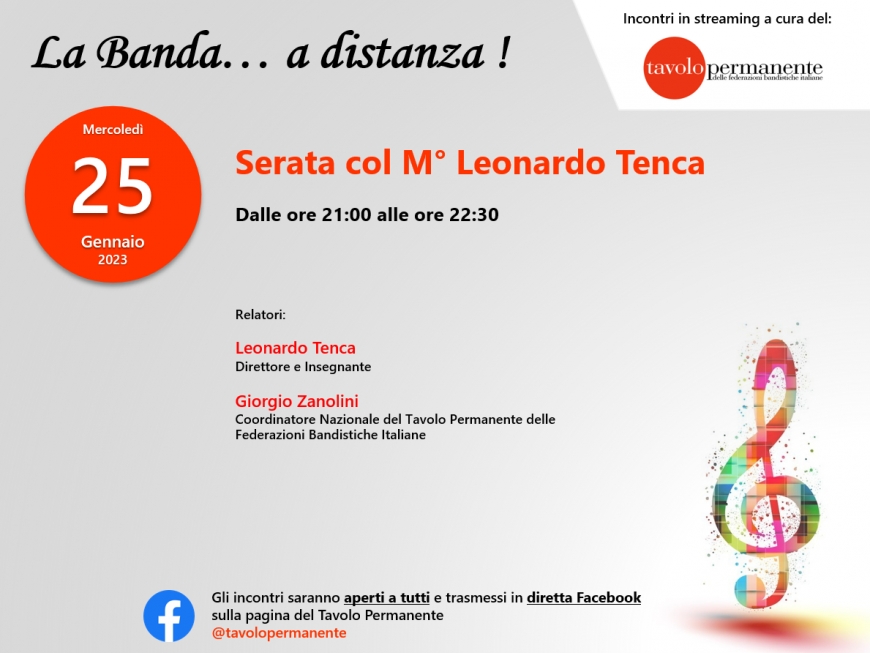 A &quot;LA BANDA... A DISTANZA!&quot; INCONTRIAMO IL M° LEONARDO TENCA