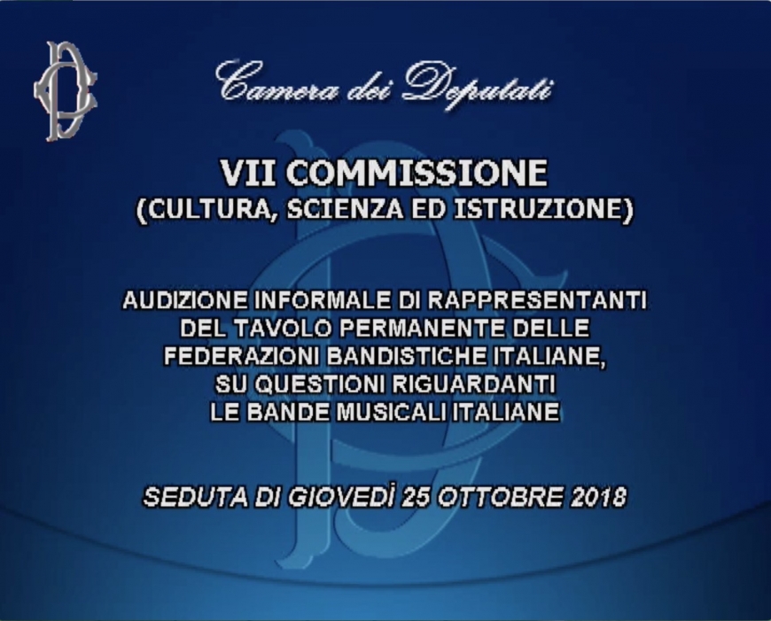 Il TP in Parlamento per due audizioni sui problemi delle Bande Italiane