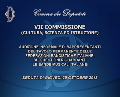 Il TP in Parlamento per due audizioni sui problemi delle Bande Italiane