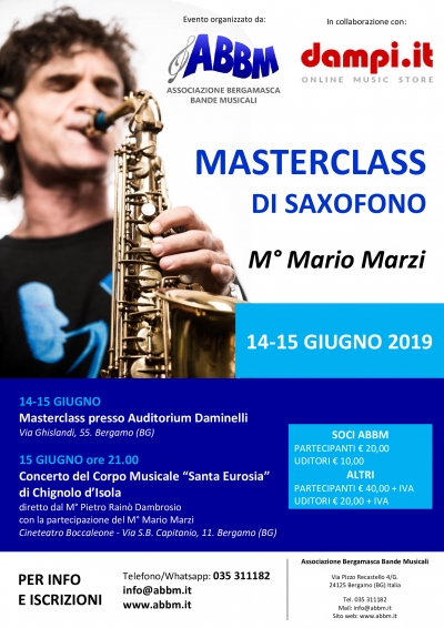 Masterclass di Sax con Mario Marzi