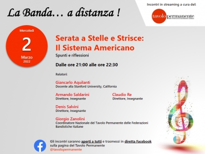 &quot;Serata a Stelle e Strisce: Il Sistema Americano, spunti e riflessioni&quot; a &quot;la Banda... a distanza !&quot;