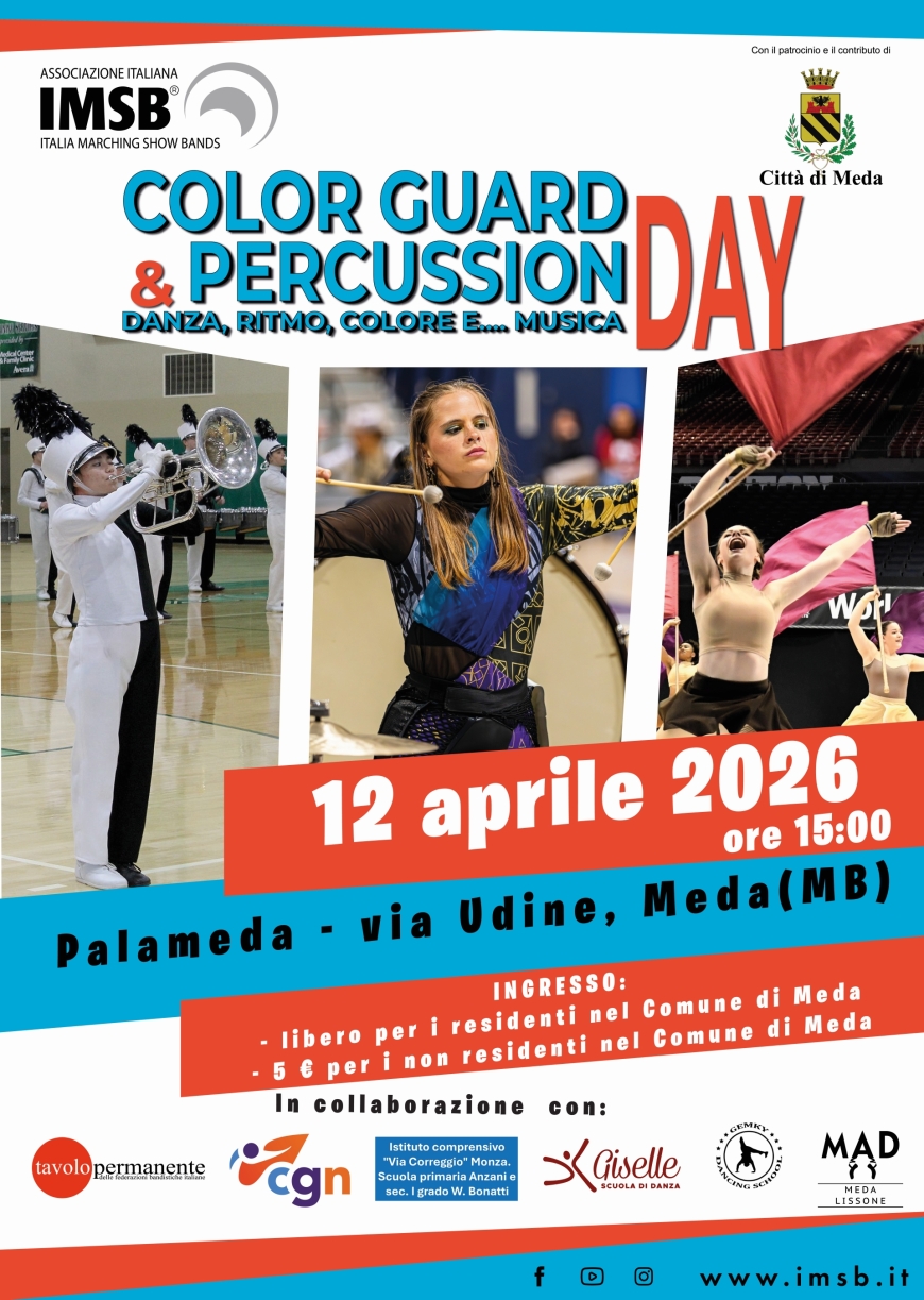TORNA IL "COLOR GUARD AN PERCUSSION DAY" - EDIZIONE 2026