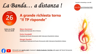 A CHIUSURA DI QUESTO SESTO CICLO DI INCONTRI TORNA, A GRANDE RICHIESTA, &quot;IL TP RISPONDE&quot; !!!