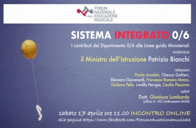 Sistema Integrato 0/6: webinar sui contributi del Forum alle linee guida ministeriali