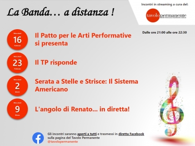 IL 16 FEBBRAIO ARRIVA IL SECONDO BLOCCO DE  &quot;LA BANDA... A DISTANZA !&quot; - TERZA EDIZIONE