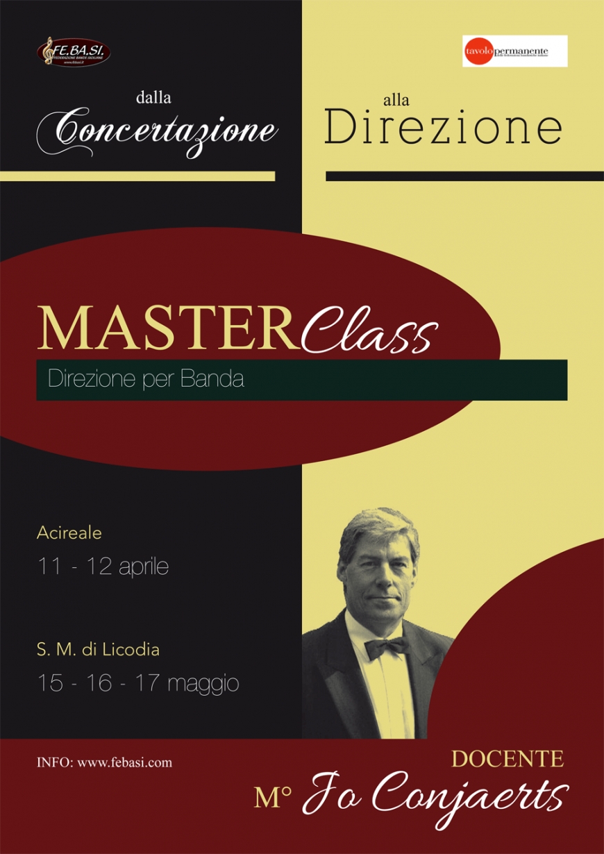 MASTERCLASS di DIREZIONE con il M° Jo Conjaerts 15-16-17 maggio 2015