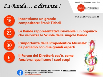 IL 16 MARZO INIZIA IL TERZO BLOCCO DE  &quot;LA BANDA... A DISTANZA !&quot; - TERZA EDIZIONE