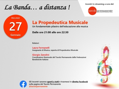 LA PROPEDEUTICA MUSICALE PROTAGONISTA A &quot;LA BANDA... A DISTANZA !&quot;