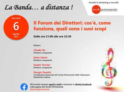 IL FORUM DEI DIRETTORI SI PRESENTA A  &quot;LA BANDA... A DISTANZA !&quot;