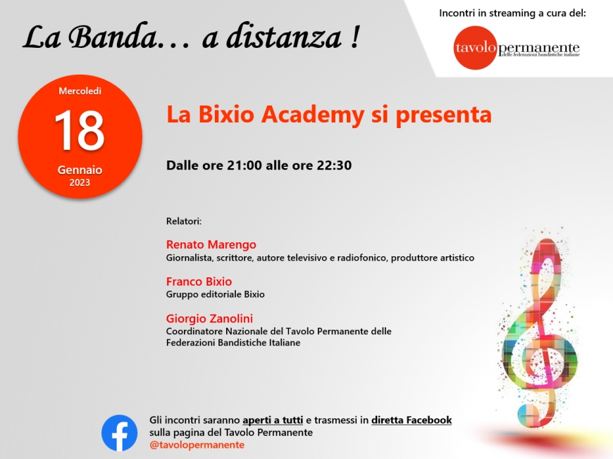 LA &quot;BIXIO ACADEMY&quot; SI PRESENTA A &quot;LA BANDA... A DISTANZA !&quot;